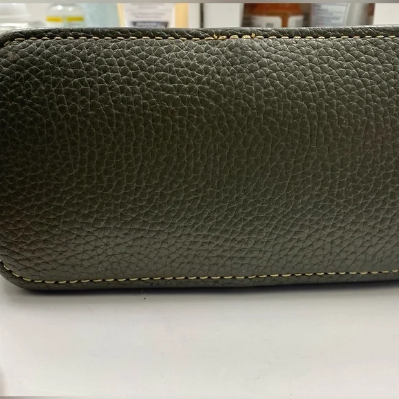 Dooney & Bourke Olive Green Crossbody Bag with Brown Strap - Picture 4 of 7